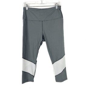 Pheel x Peloton Getaway Crop Leggings Gray Size Large L GUC L2786